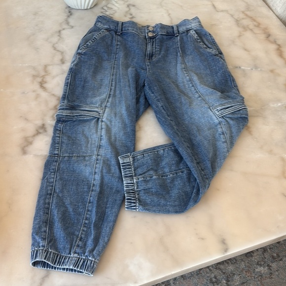 SONOMA Denim Joggers Cargo Utility Women's Blue Jeans Size 6 - Picture 8 of 8